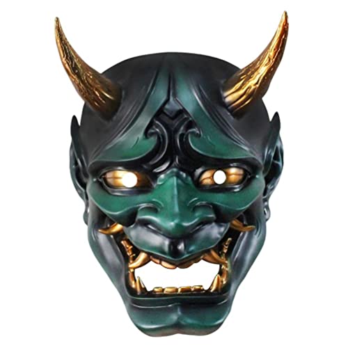 Masque Hannya japonais en résine aux finitions artistiques pour scène