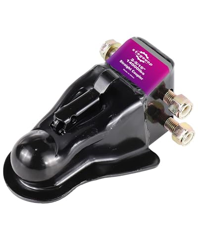2-5/16 Heavy Duty Adjustable Trailer Coupler 14 000 lbs Class IV Channel-Mount Towing Hitch Coupler with Trigger Latch Black Powder Coated Steel for RV Boat Trailer & Equipment Hauling