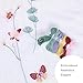 YINFUNG Floral Duvet Cover Set Embroidered Pink White Queen Cotton Flower Spring Girls French Country Cottagecore Aesthetic Bedding Set Shabby Chic Green Leaves Butterfly
