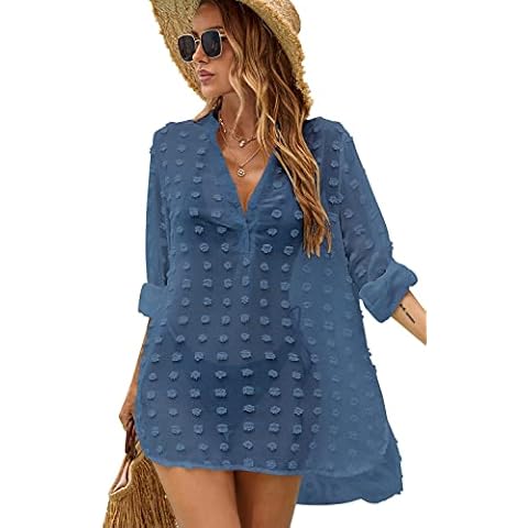 Maintain Vigour Swim Cover up for Women Bikini Cover up for Beach, Navy Blue, Medium Cover