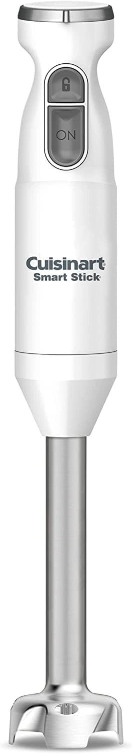Smart Stick Two-Speed Hand Blender, Powerful Immersion Blender with 300-Watt Motor Blends Shakes, Smoothies, Puree, Baby Food, Soups & Sauces, CSB-175P1, White