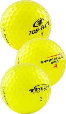 72 AAA Yellow Mix Used Golf Balls - 6 Dozen