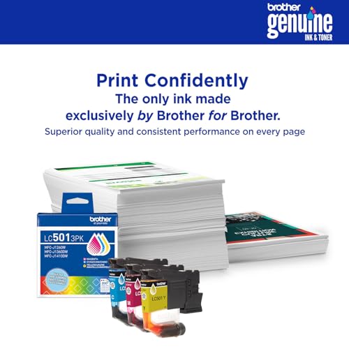 Image of Brother Genuine LC501XL2PK Twin Pack High Yield Black Ink Cartridges (for use with Work Smart 1260, 1360, and 1410 Printers)
