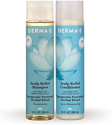 Derma E, Scalp Relief Shampoo & Conditioner Set With Therapeutic Psorzema Herbal Blend, 10 fl oz (296 ml) each