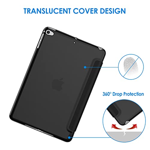 JETech Funda Compatible iPad Mini 5 (2019 Modelo 5ª generación), Smart Cover con Auto-Sueño/Estela (Negro)