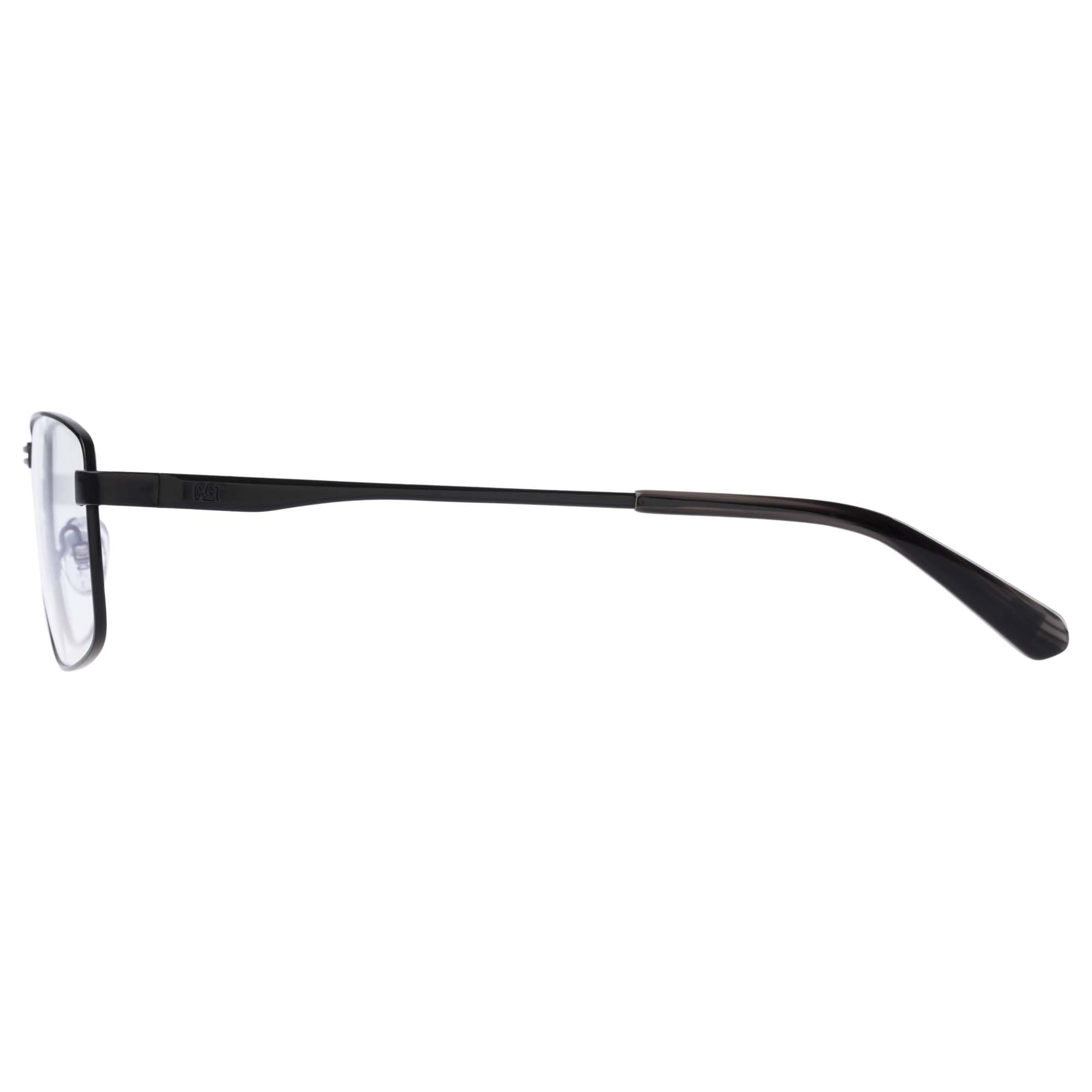 CAT Brille mit Sehstärke für Herren optional mit Sonnenbrillentönung oder Blaulichtfilter, Rechteckig, gefertigt aus Edelstahl (inklusive Brillenetui)