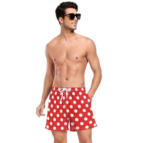 Colorful Polka Men Swim Trunks Quick Dry Board Shorts Lightweight Swimming Shorts3