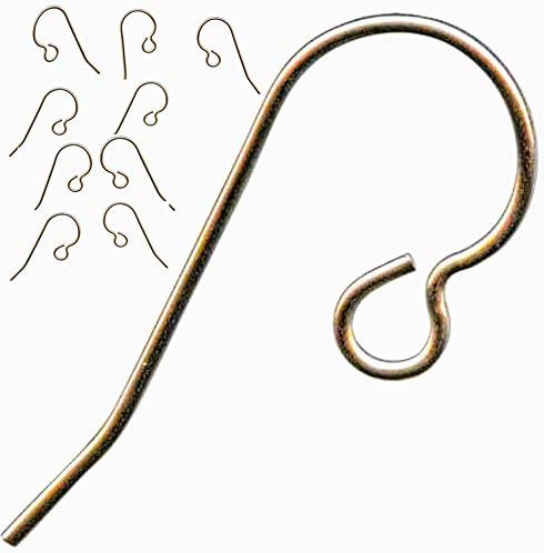 LCD Designs 40 pcs. Pure Titanium French Ear Wires, Large Hole.Hypoallergenic Ear Hooks w/Keeper Bag