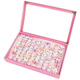 ONEST 100 Pieces Little Cute Rings Jewelry Rings Pretend Play Ring and Dress up Ring Gift