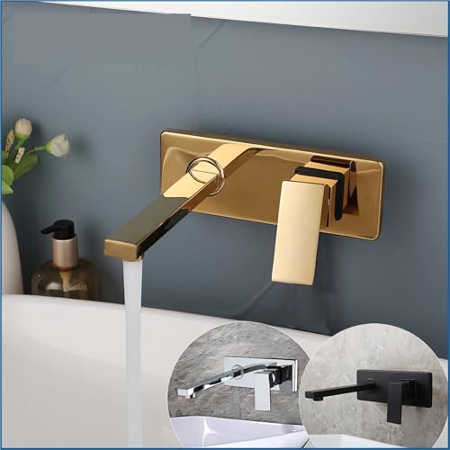 Robinet de lavabo de salle de bain mural pour vasque moderne