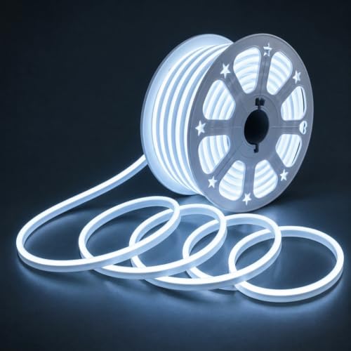 BUDWILL 16.4 Feet Neon LED Strip Light White - Image 2