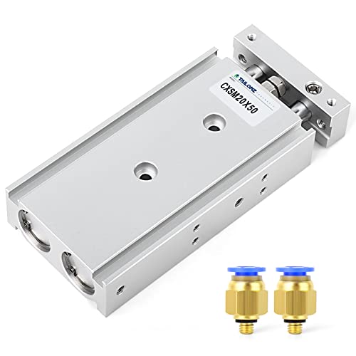 Cylindre double tige anti-rotation alésage 20mm pour guidage stable