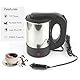 500ml Auto Wasserkocher Edelstahl, 12V Reisewasserkocher Zigarettenanzünder Wasserkocher, Auto Camping Reise Wasserkocher Schnelles Aufheizen Auto Kettle