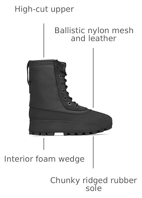 adidas Mens Yeezy 950 M Pirate Black Casual Boots Ankle - Black