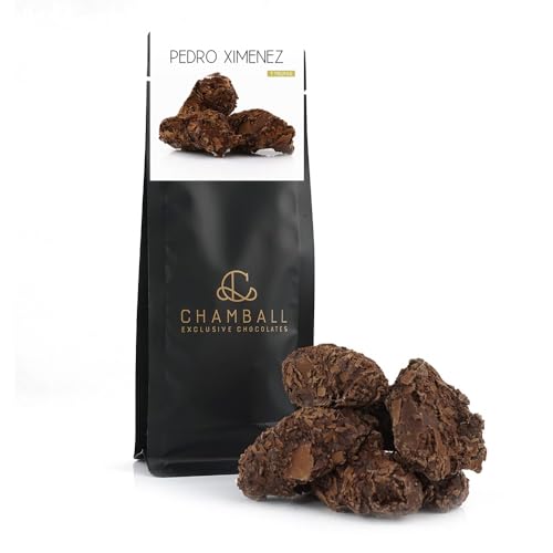 7 Trufas de Chocolate Belga Artesanos con Pedro Ximénez y Escamas de Chocolate, Rocas de Chocolate, Trufas Magicas de Origen Belga ideal como Pack de Chocolates para Regalar o Disfrutarlo con Amigos