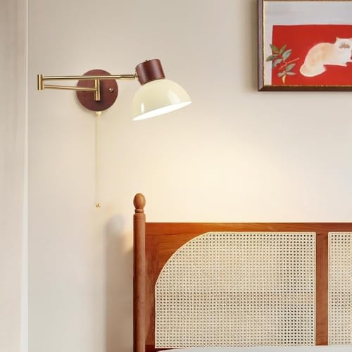 Applique murale à bascule dorée rétro avec interrupteur pour éclairage escalier