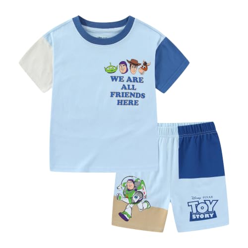 Disney Toy Story Boys Short Sleeve T-Shirt and Shorts Set for Toddler and Big Kids