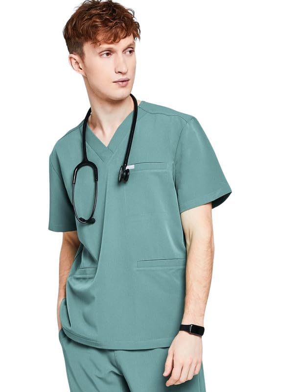 Herren-Kasack BIRBAL für den Arzt- und Pflegebereich - Schlupfkasack modern & bequem mit DREI praktischen Taschen - Medizinische Berufsbekleidung