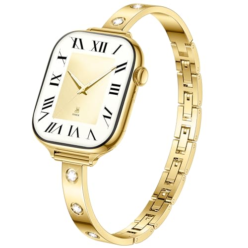 Bling Diamond Band Compatible with Apple Watch for Women 40mm 42mm 41mm 38mm 44mm 45mm 46mm, Slim Sparkly Bracelet Dressy Metal Strap with Jewelry Crystal for iWatch Series 11 SE 10 9 8 7 6