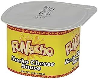 FUNacho Nacho Cheese Sauce | Delicious Cheese Dip | Perfect Condiment for Nachos, Hot Dogs, Pretzels and Cheese Fries | Gluten Free Queso De Nachos - (48 Count/ 3.5 oz each)