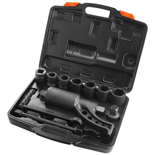 VEVOR Drehmomentvervielfältiger 6800 Nm, Drehmoment Verstärker 1:64, Drehmomentverstärker 25,4 x 25,4 mm, Drehmomentverstärker Radschlüssel Set 21# Quadratisch 24/27/30/32/33/38 mm Kraftschrauber