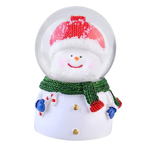 HOOTNEE 1pc Adorable Resin Snowman Home Decoration for Christmas Sweet Tabletop Ornament Night Lamp for Boys and Girls Festive Holiday Decor