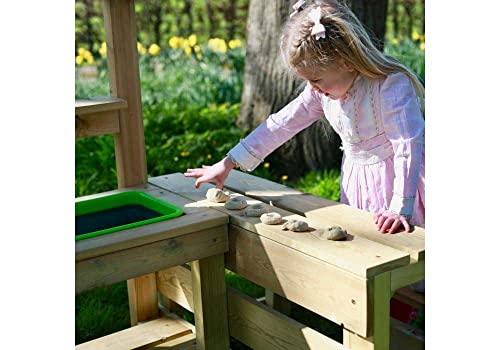 Rebo Matschküche und Sandgrube mit Sitzbank aus Holz Spielküche | Outdoor Spielzeug | Stabile Konstruktion… – Bild 6