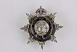 england secret service alt, tragen, sammeln Regimentsabzeichen des Royal Army Service Corps, England, George VI, bekrönter Stern mit aufgesetzten kleinen Brillanten, in der Mitte die Initialen G VI R