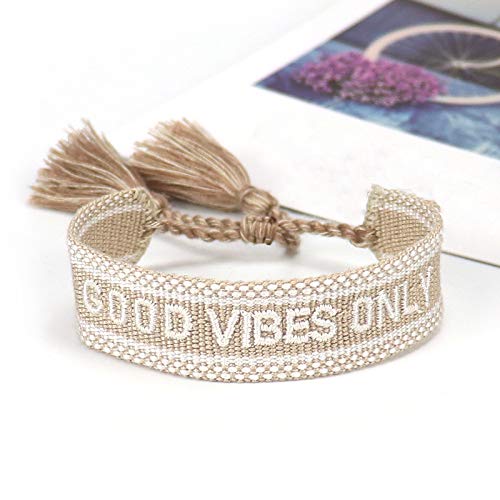 COLORFUL BLING Adjustable Handmade Braided Knitted Rope Wrap Bracelet Tassel Fringe Hope Wish Cuff Bracelet Wristband Jewelry for Women Men Unisex Spirit Jewelry2