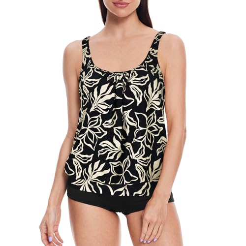 Tankini Grande Taille avec Short pour Femme | Maillot de Bain 2 Pièces Taille Haute