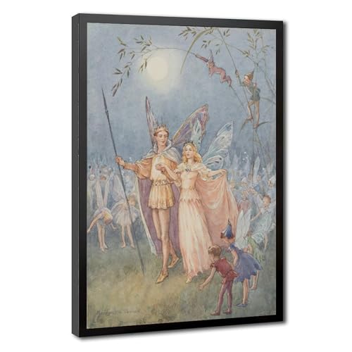 Impression sur toile Tatiana et Oberon Margaret Tarrant 20x30 cm pour salon