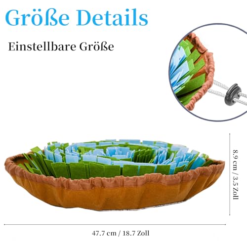 Schnüffelteppich Hund, Schnüffelmatte für Hunde-Größenverstellbar & Waschbar Hundespielzeug Intelligenzspielzeug Schnüffelspielzeug für alle Hunderassen