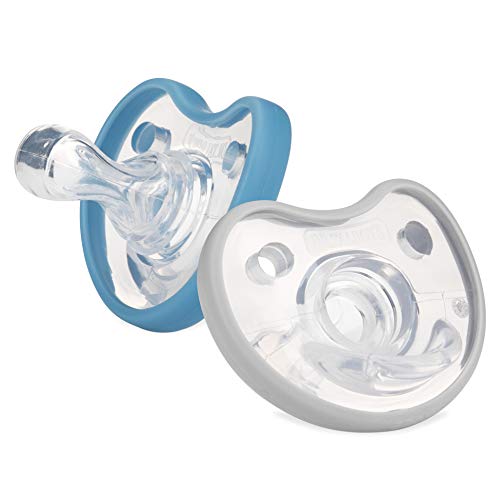 Image of Dr. Talbot's Soft-Flex Orthodontic Pacifiers 6-12 Months, Blue/Gray, 2 Pack