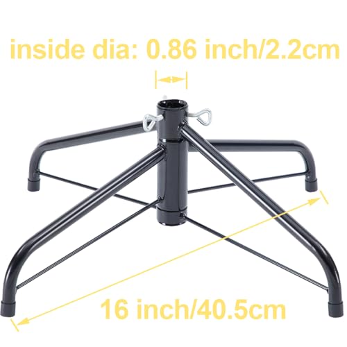 Soporte para árbol de Navidad plegable de 40 cm y metal resistente 6