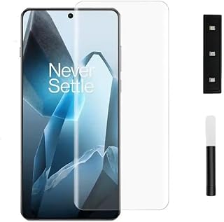 QsmQam UV Tempered Glass Screen Protector Compatible with OnePlus 13 with Anti-Burst 9H Hardness Edge-to-Edge Coverage Scr... Price In India