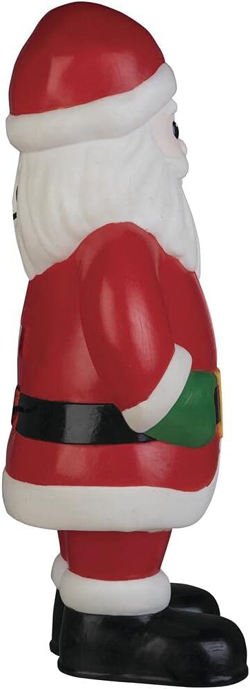 Holiday Home Lighted Blow Mold Santa Claus Sculpture Decoration Pre Lit Display Outdoor Christmas Yard Decoration Garden Yard Art Holiday Winter Display