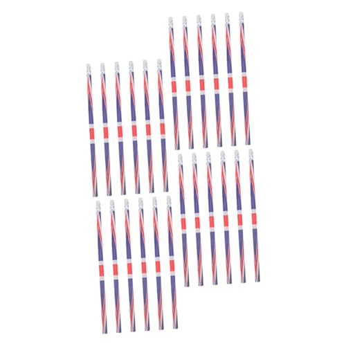 GETAJGHSD かわいい木製鉛筆 本:木製ケース入り鉛筆 7.47インチ 消しゴム付き イギリス国旗柄 - 愛国的な文房具 - 教室・学校用品