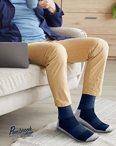 Pembrook 4 Pairs Crew Non Slip Socks - Gripper Socks For Men Women Husband Dad | Grip Socks Men | Non Slip Socks Men | Non Skid Socks For Men #TOP4