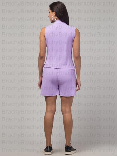 Image of Women's Co-Ord Set Lycra Top and Shorts Set |Two Piece Co-Ord Set Co-Ord Set Regular Fit