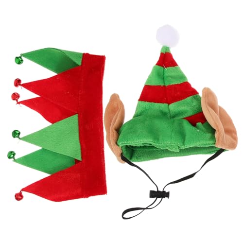 Set de Sombrero y Collar Navideño para Mascotas