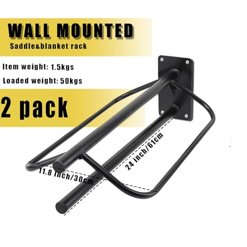 image for HDYEGY 2 Pack Saddle Rack with Pad Bar,Heavy Duty Wall Mounted Saddle 