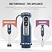 Ninja Immersion Blender and Whisk, Hand Stick Blender, 4 Speeds, with SplatterShield and PanProtect, 4-Cup Blending Vessel, Dishwasher Safe, 5-ft Cord, Ergonomic, Deep Navy, CI201ND