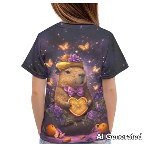 Image of Xhuibop Kids Tshirts Girls Boys 3-16 Years Summer Clothes for Teens Loose Fitting Tops