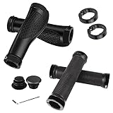 Diseño Y Material : Estos puños para bicicleta tienen doble bloqueo Lock-On en aluminio en cada extremo. No es necesario ni recomendable utilizar pegamento o otro adhesivo. Puños para bici con materiales de goma TPR y silicona gruesos y flexibles.
