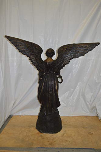Estatua de Ángel de Bronce Tamaño Real en Roca miniatura 5