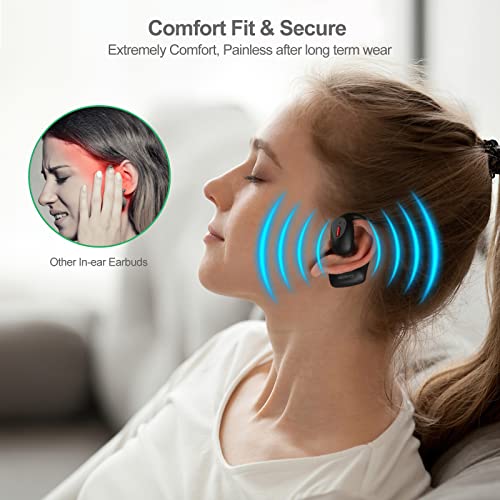 Qaekie Open Ear Headphones - Bluetooth 5.3 Wireless Headphones With Mic For Iphone & Android, Open Ear Wireless Earbuds Immersive Superior Sound, 25Hrs Playtime Waterproof Sport Earbuds For Running #TOP3