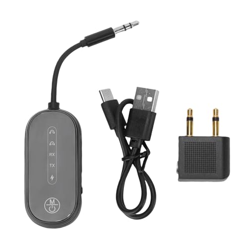 Adaptateur Bluetooth 5.3 avion et transmetteur audio AUX 3.5mm double connexion