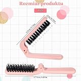 Składana podróżna szczotka do włosów, mini szczotka do włosów z włosia dzika, mała szczotka do włosów, przenośna, podróżna, rozmiar kieszonkowy, składana szczotka/grzebień do włosów, dla mężczyzn i