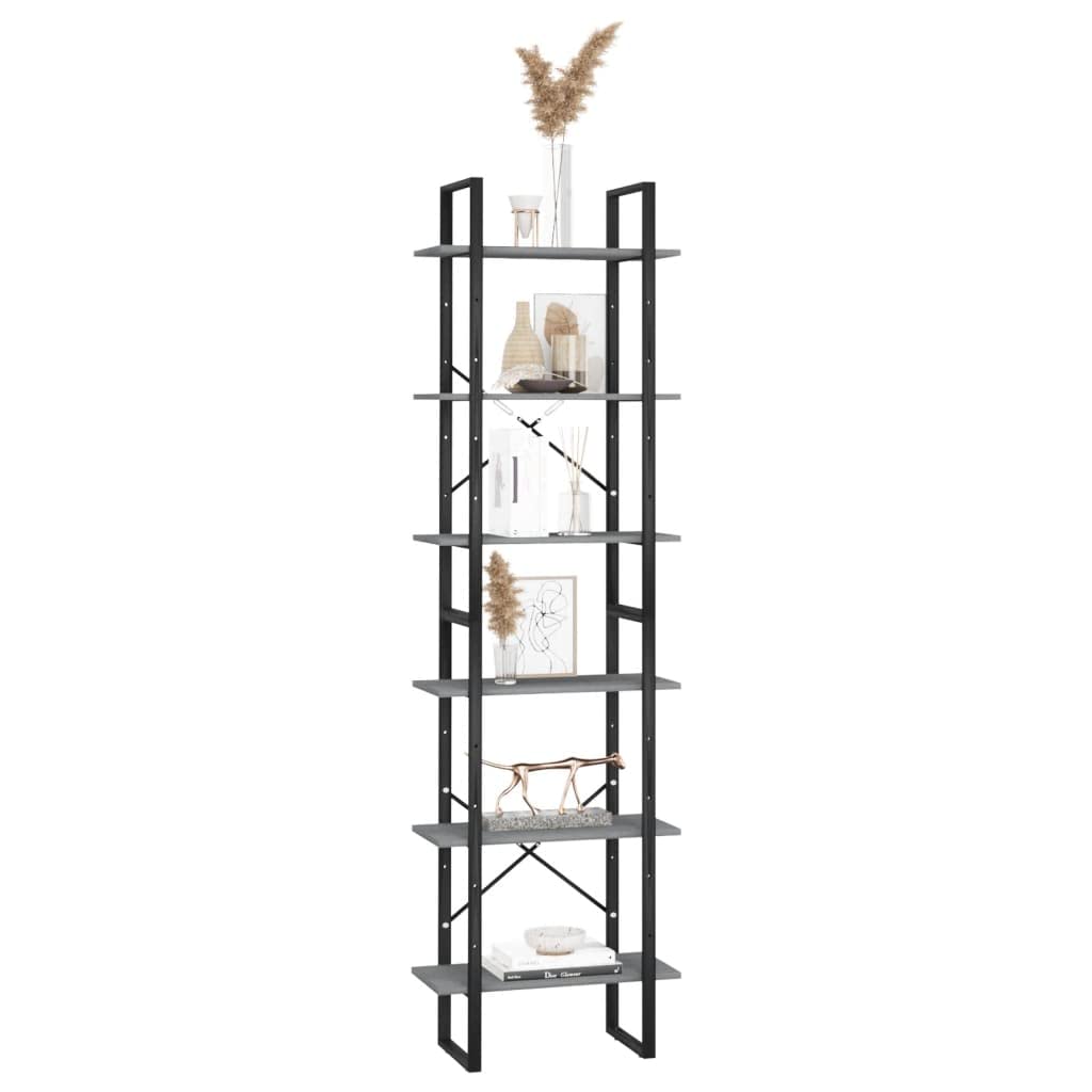 Genérico Estantería de almacenamiento gris 60 x 30 x 210 cm de madera de pino macizo, estante de pie versátil para cocina, sala de estar, sótano, taller o uso doméstico y profesional, expositor