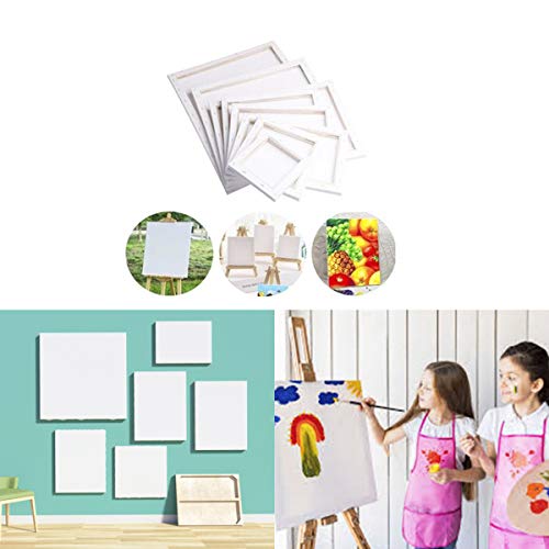 Lienzos 50 x 70 cm de 100% algodón apto para óleo, acrílico y mixto, pre-estirado, color BLANCO. Libre de ácido.